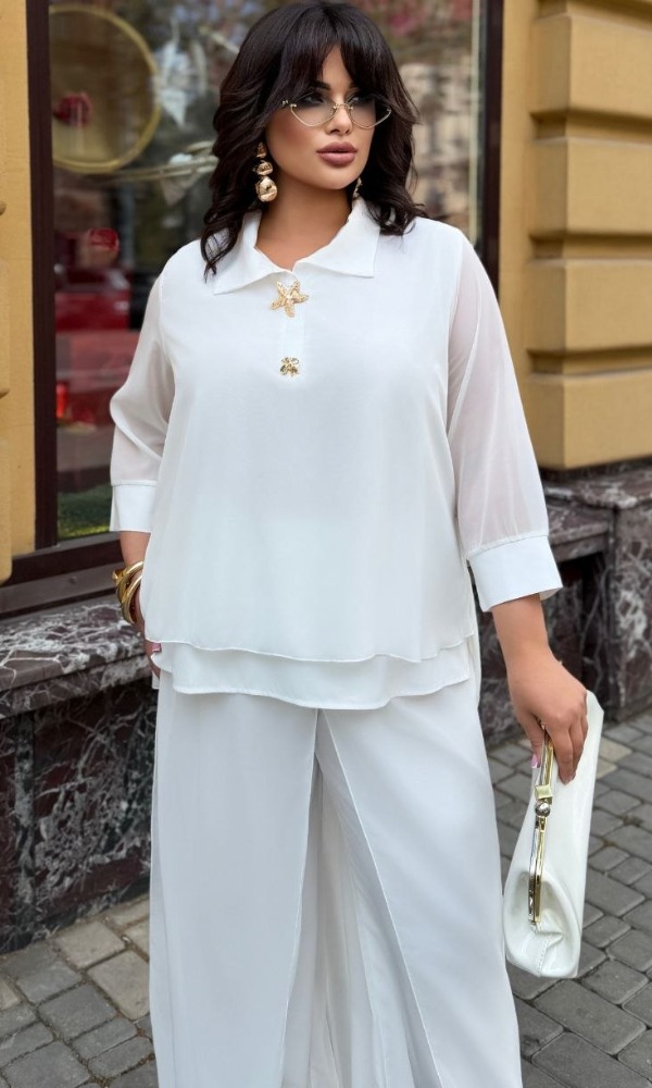 Костюм жіночий брючний, молодіжний, літній, (р. 48-62)