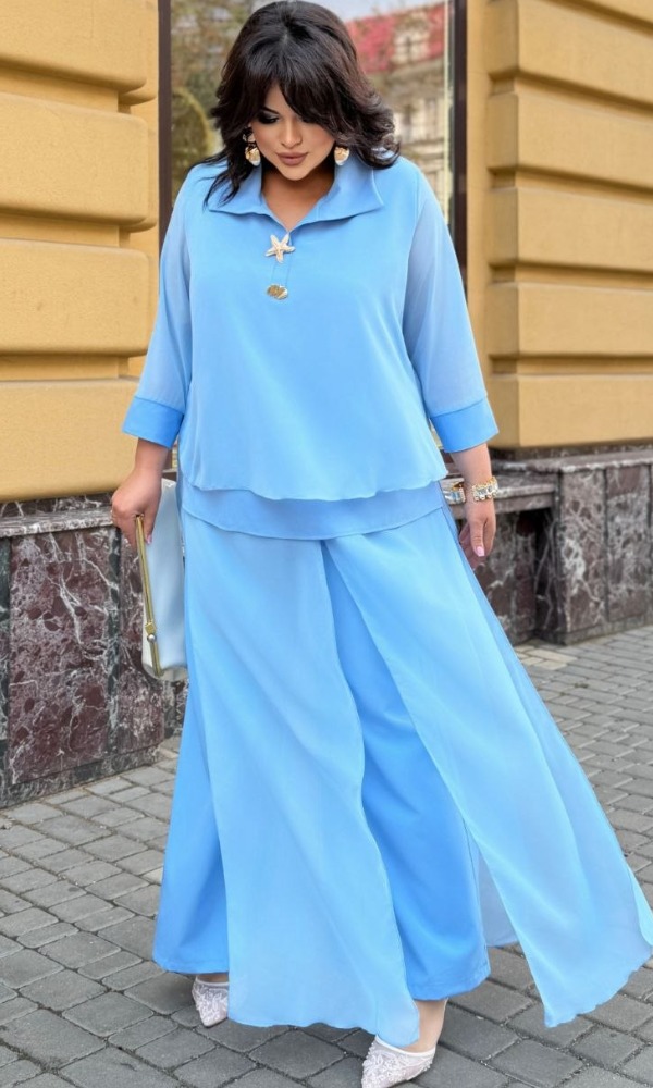 Костюм жіночий брючний, молодіжний, літній, (р. 48-62)